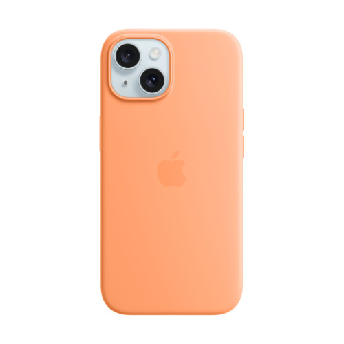 Силиконов калъф Apple iPhone 15 Silicone Case with MagSafe, Orange Sorbet