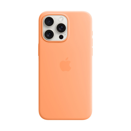 Силиконов калъф Apple iPhone 15 Pro Max Silicone Case with MagSafe, Orange Sorbet