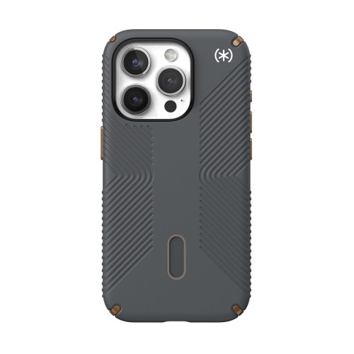 Калъф Speck Presidio2 Grip, за iPhone 15 Pro, MagSafe + ClickLock, Charcoal Grey