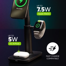 Зарядно устройство Mophie 3-in-1 extendable stand with MagSafe