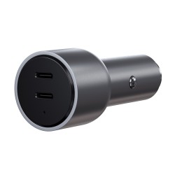 Зарядно за кола 40W Dual USB-C PD Car Charger - Silver