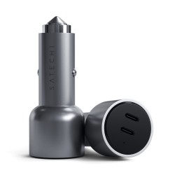 Зарядно за кола 40W Dual USB-C PD Car Charger - Silver