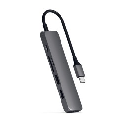Хъб Satechi Type-C Slim Multimedia Adapter V2 - Space Grey