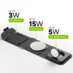 Зарядно устройство 3-in-1 travel charger with MagSafe, Black