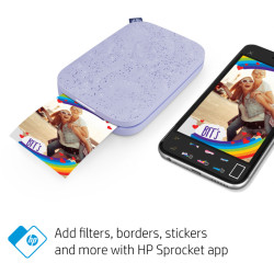 Мобилен принтер за снимки HP SPROCKET 2X3" PURPLE