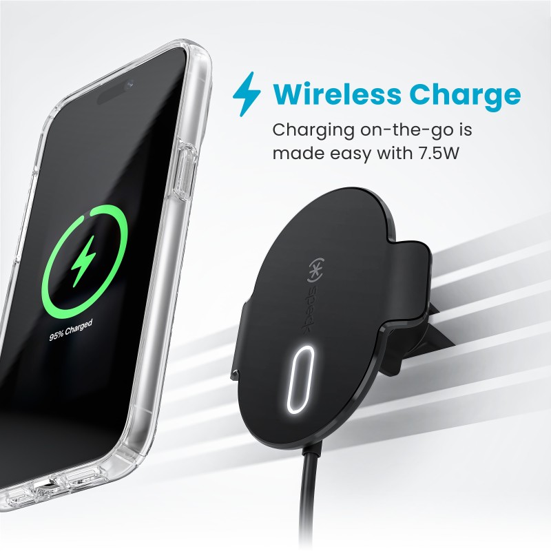 Стойка за кола и зарядно Speck Wireless Charging Car Vent Mount Стойка за кола и зарядно Speck Wireless Charging Car Vent Mount