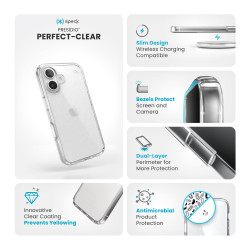 Калъф Speck iPhone 16 Presidio Perfect Clear - Clear