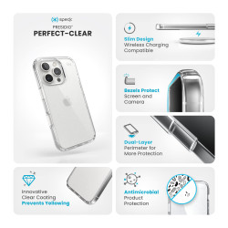 Калъф Speck iPhone 16 Pro Presidio Perfect Clear - Clear