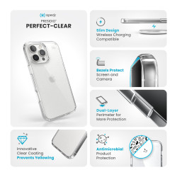 Калъф Speck iPhone 16 Pro Max Presidio Perfect Clear - Clear