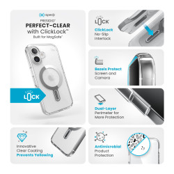 Kалъф Presidio Perfect-Clear MagSafe With Click&Lock iPhone 16