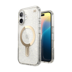 Калъф Speck iPhone 16, Presidio Lux Glitter MagSafe+ClickLock