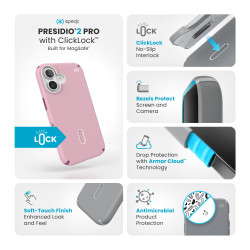 Калъф Калъф Speck Presidio Presidio2 Pro, за iPhone 16, MagSafe