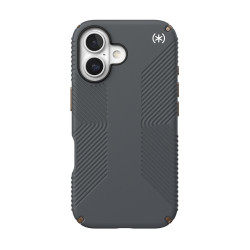 Калъф Speck iPhone 16 Presidio2 Grip, Charcoal Grey