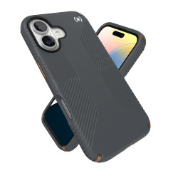 Калъф Speck iPhone 16 Presidio2 Grip, Charcoal Grey