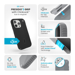 Калъф Калъф Speck Presidio Presidio2 Grip, за iPhone 16 Pro