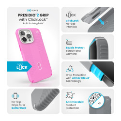 Калъф Калъф Speck Presidio Presidio2 Grip, за iPhone 16 Pro