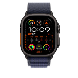 Каишка Apple Watch 49mm Loop: Navy Alpine Loop - Large - Black