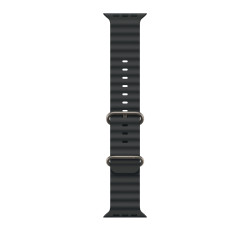 Каишка Apple Watch 49mm Band: Black Ocean Band - Natural Titanium Finish