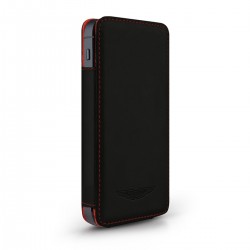 Кожен калъф ASTON MARTIN Slim TP за iPhone SE (5S) - Black