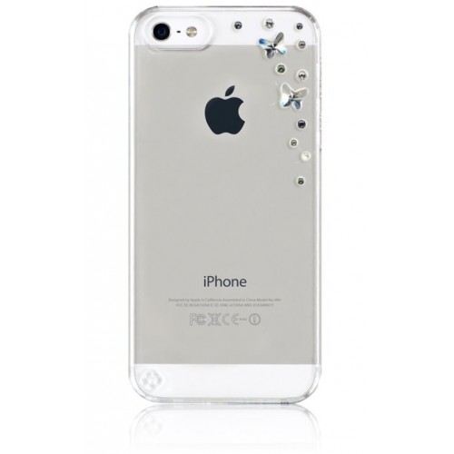 Калъф Bling My Thing iPhone SE (5S) - Butterflies Silvernight