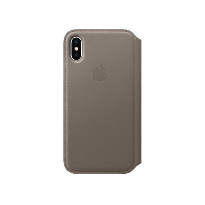 Калъф Apple iPhone X Leather Folio - Taupe