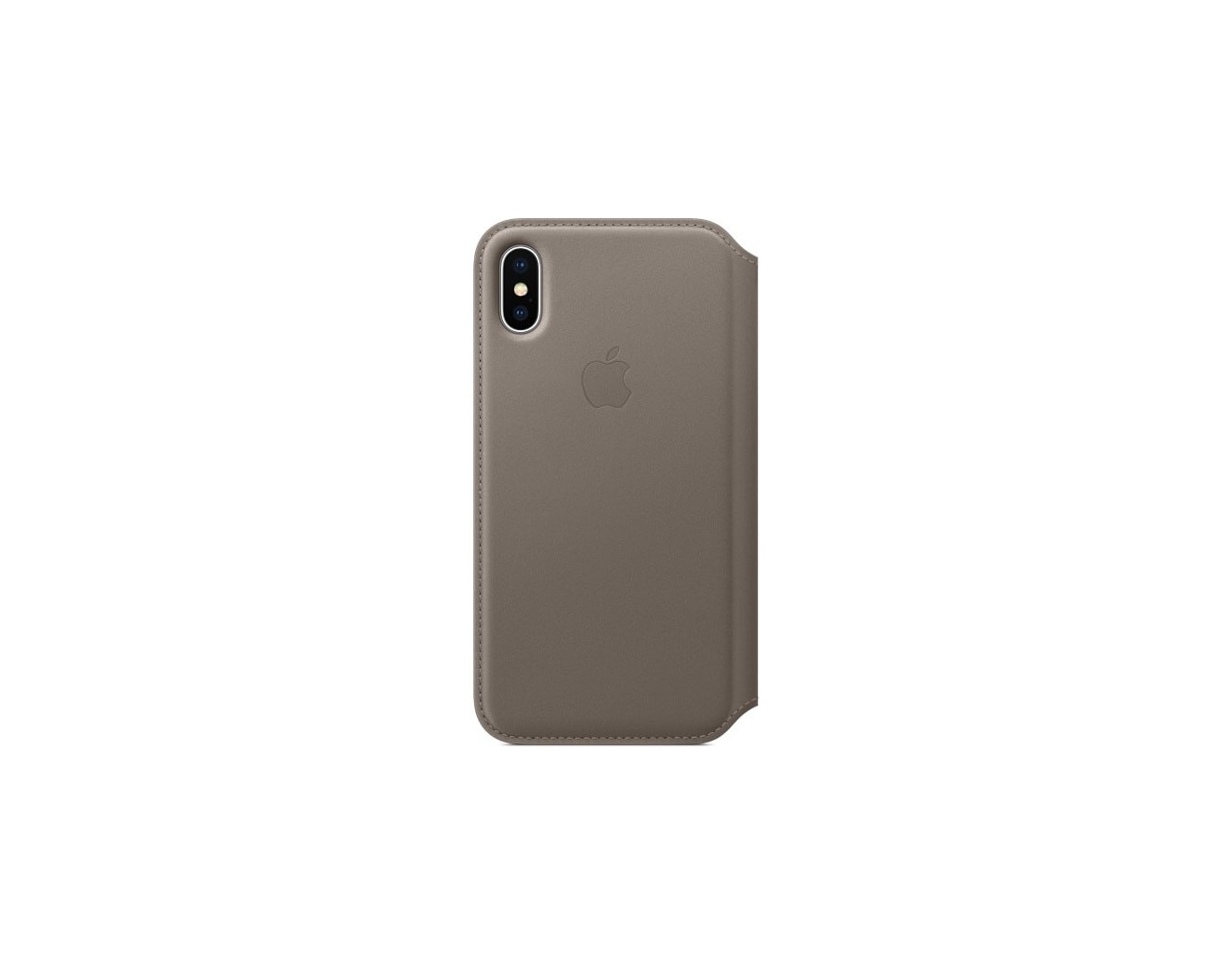 Калъф Apple iPhone X Leather Folio - Taupe