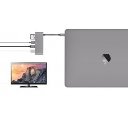 Адаптор Moshi USB-C Multimedia Adapter - Titanium Gray
