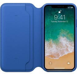 Калъф Apple IPhone X Leather Folio - Electric Blue