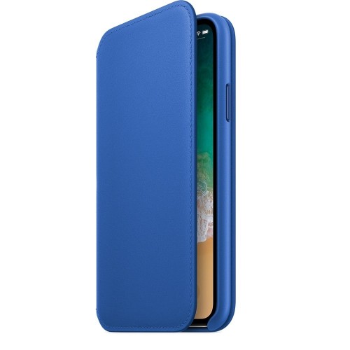 Калъф Apple IPhone X Leather Folio - Electric Blue