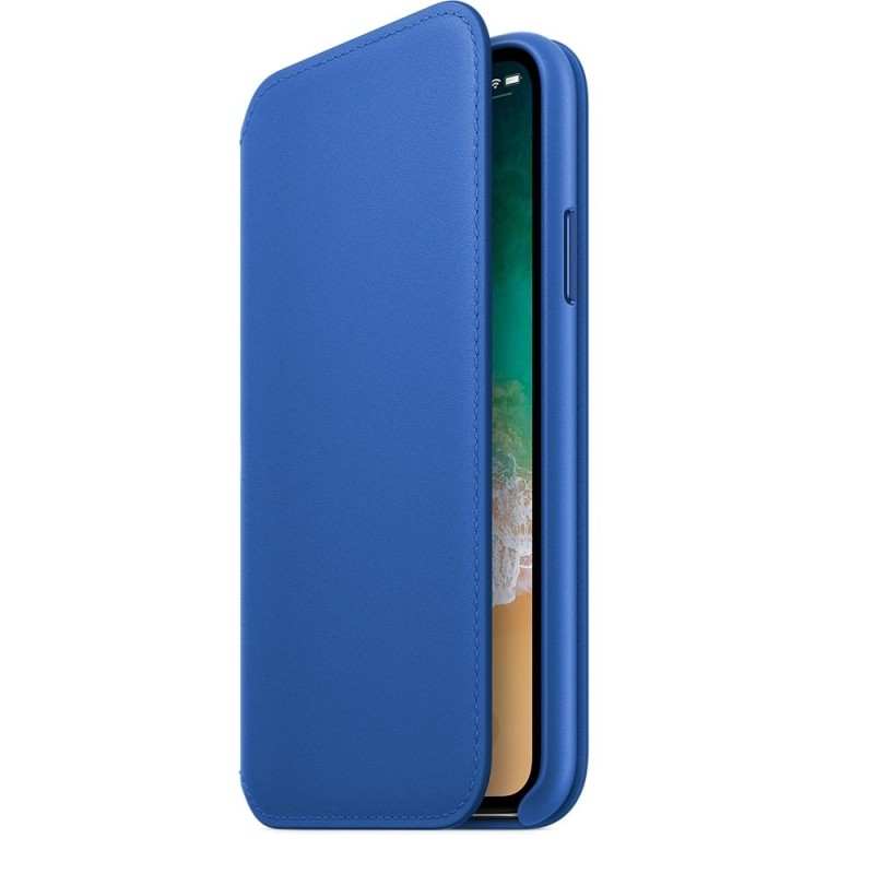 Калъф Apple IPhone X Leather Folio - Electric Blue Калъф Apple IPhone X Leather Folio - Electric Blue
