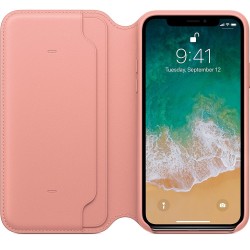 Калъф Apple IPhone X Leather Folio - Soft Pink