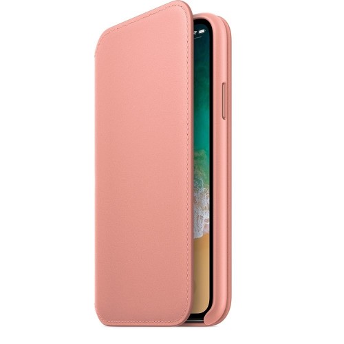 Калъф Apple IPhone X Leather Folio - Soft Pink