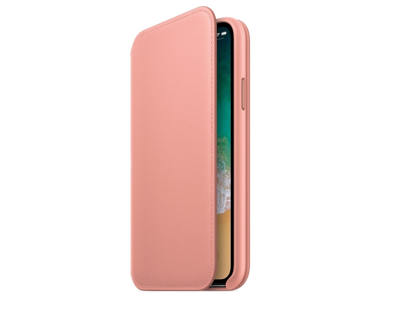 Калъф Apple IPhone X Leather Folio - Soft Pink