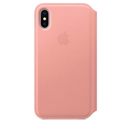 Калъф Apple IPhone X Leather Folio - Soft Pink