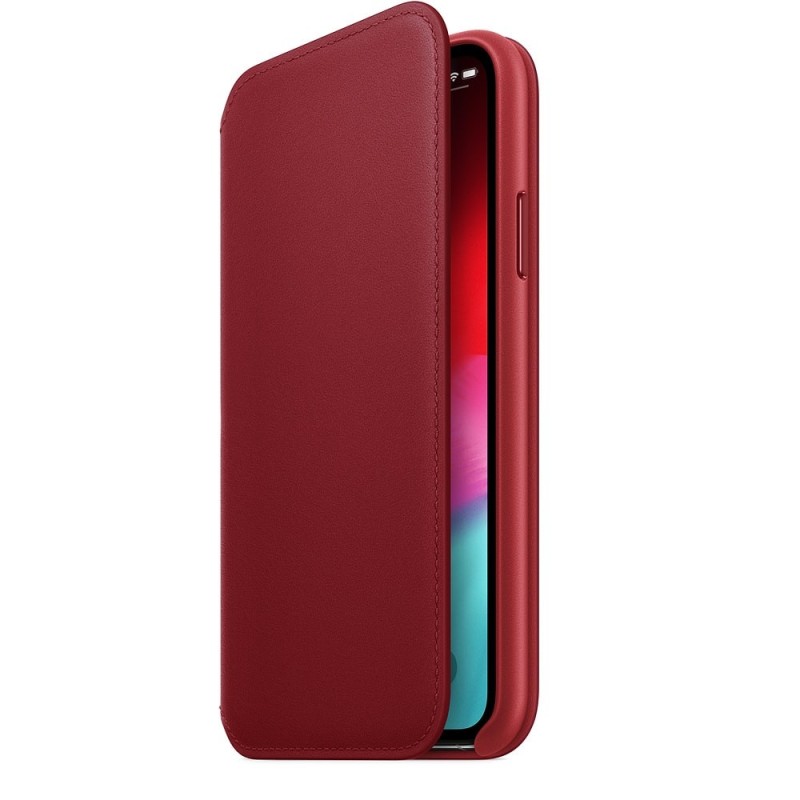 Apple iPhone XS Leather Folio - (PRODUCT)RED Apple iPhone XS Leather Folio - (PRODUCT)RED