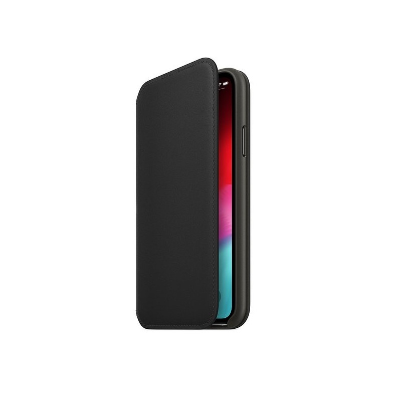 Apple iPhone XS Leather Folio - Black